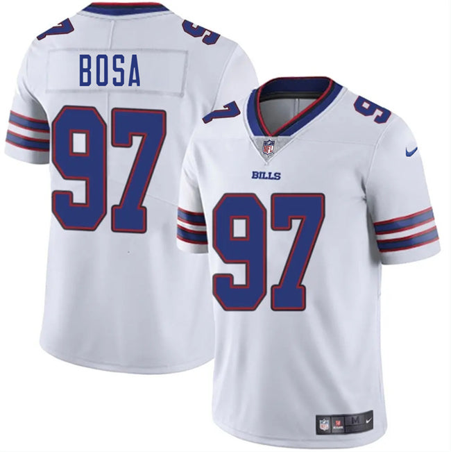 Custom Youth Buffalo Bills #97 Joey Bosa White Vapor Untouchable Limited Stitched Jersey