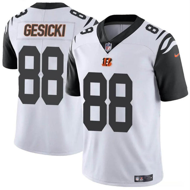 Custom Youth Cincinnati Bengals #88 Mike Gesicki White Vapor Untouchable Limited Stitched Jersey