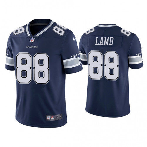 Custom Youth Cowboys #88 CeeDee Lamb Navy NFL Vapor Untouchable Limited Jersey