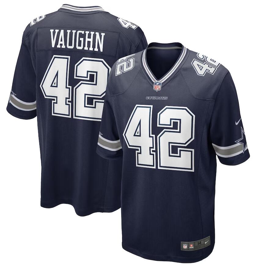Custom Youth Dallas Cowboys Deuce Vaughn Navy Game Jersey