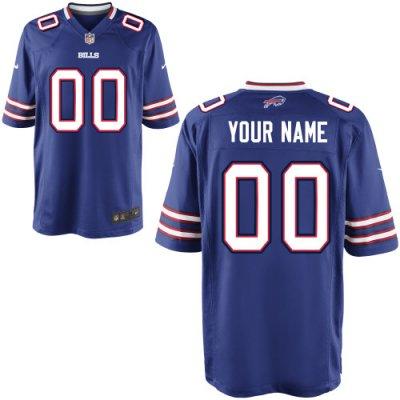 Custom Youth NEW Buffalo Bills Customized Game Team Color Jerseys