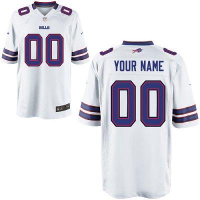 Custom Youth NEW Buffalo Bills Customized Game White Jerseys