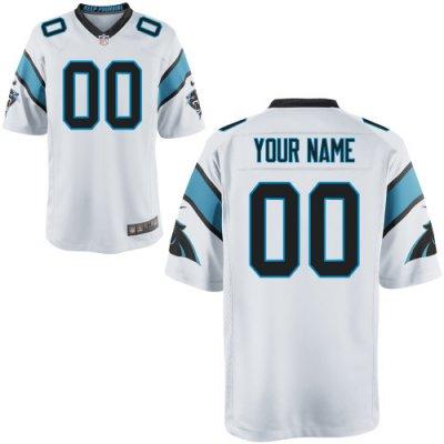 Custom Youth NEW Carolina Panthers Customized Game White Jerseys
