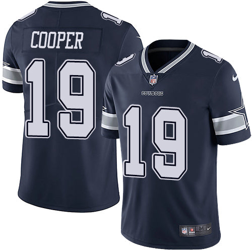 Custom Youth Cowboys 19 Amari Cooper Navy Youth Vapor Untouchable Limited Jersey