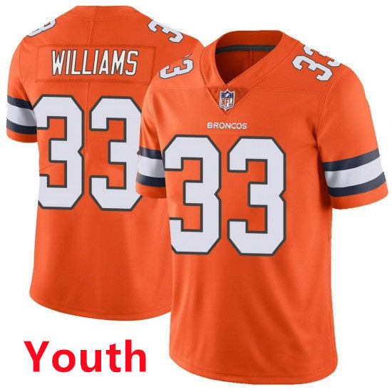 Custom Youth Denver Broncos #33 Javonte Williams Orage Rush Jersey