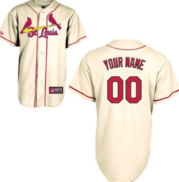 Custom Youth St. Louis Cardinals Customized Cream Jersey