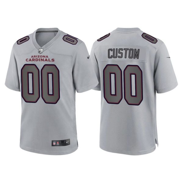 Custom Men’s Arizona Cardinals Custom Gray Atmosphere Fashion Stitched Jersey