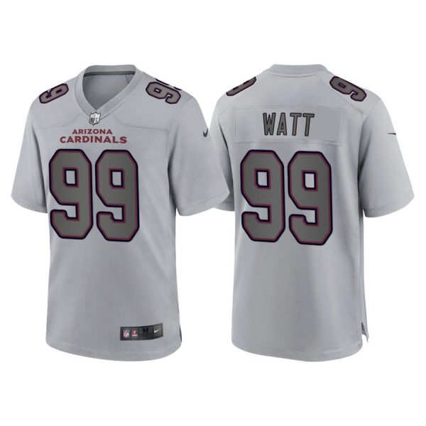 Custom Men’s Arizona Cardinals J.J. Watt Gray Atmosphere Fashion Stitched Jersey