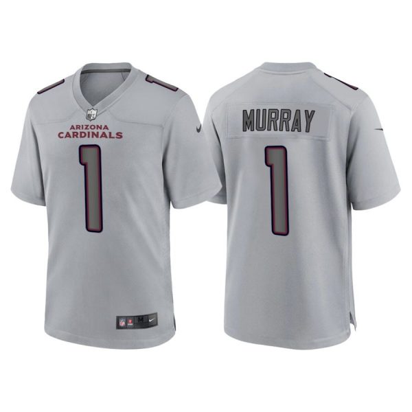 Custom Men’s Arizona Cardinals Kyler Murray Gray Atmosphere Fashion Stitched Jersey