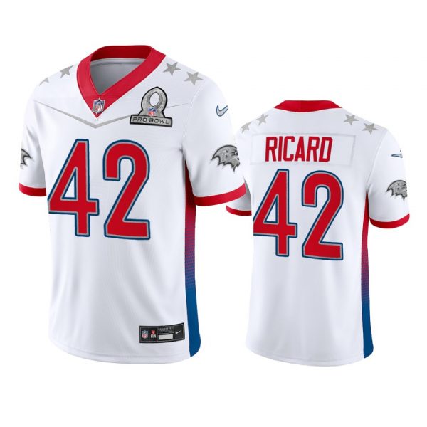 Custom Men’s Patrick Ricard Baltimore Ravens 2022 AFC Pro Bowl Stitched Jersey White