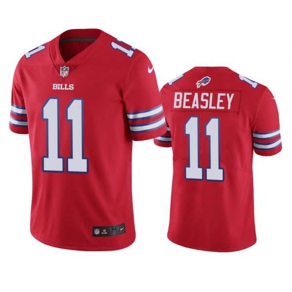 Custom Men’s #11 Cole Beasley Buffalo Bills Vapor Limited Jersey Stitched Red