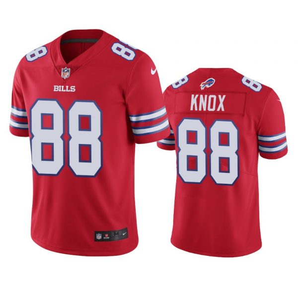 Custom Men’s #88 Dawson Knox Buffalo Bills Vapor Limited Jersey Stitched Red