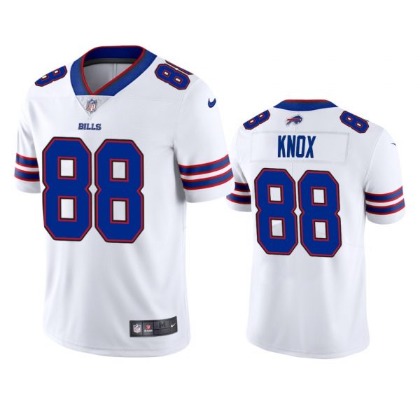 Custom Men’s #88 Dawson Knox Buffalo Bills Vapor Limited Jersey Stitched White