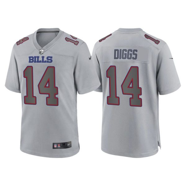 Custom Men’s Buffalo Bills Stefon Diggs Gray Atmosphere Fashion Stitched Jersey