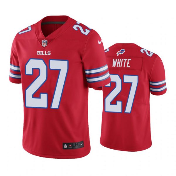 Custom Men’s #27 Tre’Davious White Buffalo Bills Vapor Limited Jersey Stitched Red