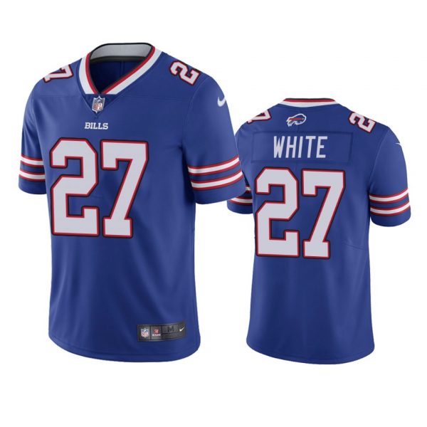 Custom Men’s #27 Tre’Davious White Buffalo Bills Vapor Limited Jersey Stitched White