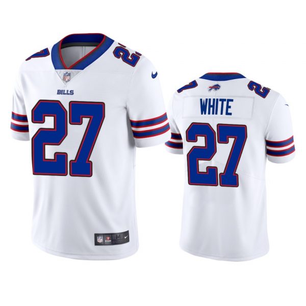 Custom Men’s #27 Tre’Davious White Buffalo Bills Vapor Limited Jersey Stitched White