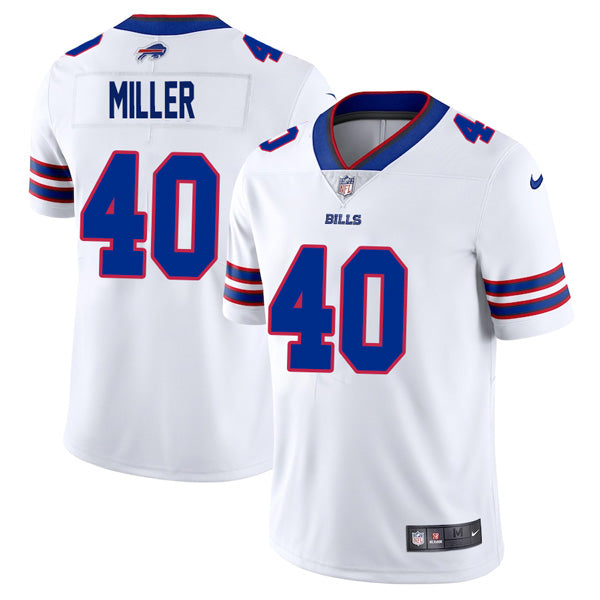 Custom Men’s Buffalo Bills Von Miller White Vapor Limited Stitched Jersey