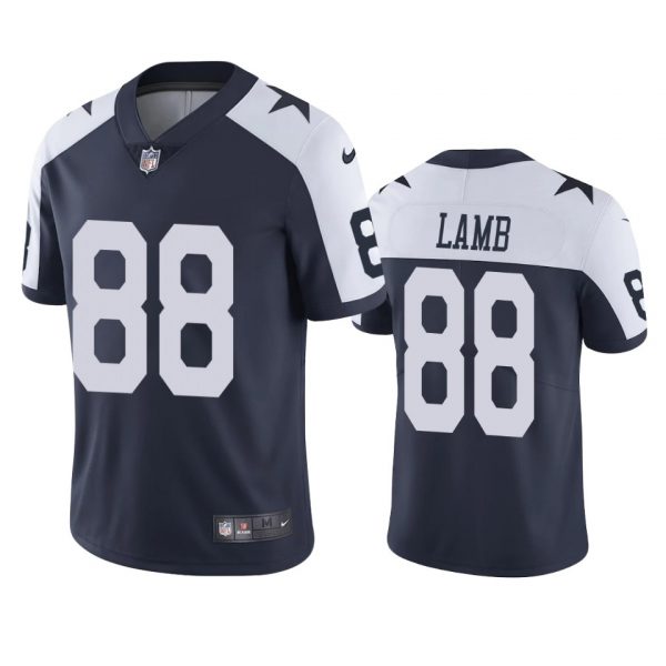 Custom Men’s #88 Ceedee Lamb Dallas Cowboys Navy Alternate Vapor Limited Jersey Stitched