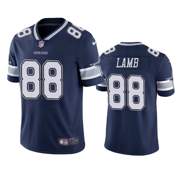 Custom Men’s #88 Ceedee Lamb Dallas Cowboys Vapor Limited Jersey Stitched Navy