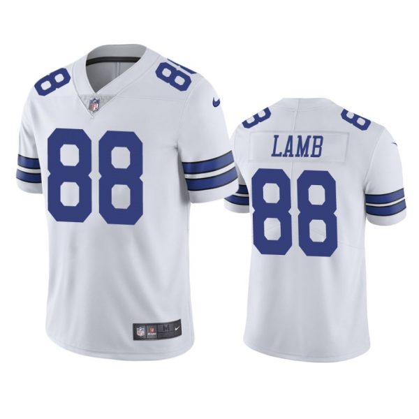 Custom Men’s #88 Ceedee Lamb Dallas Cowboys Vapor Limited Jersey Stitched White
