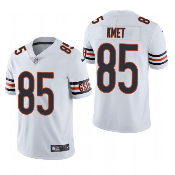 Custom Men’s #85 Cole Kmet Chicago Bears Vapor Limited Jersey Stitched White