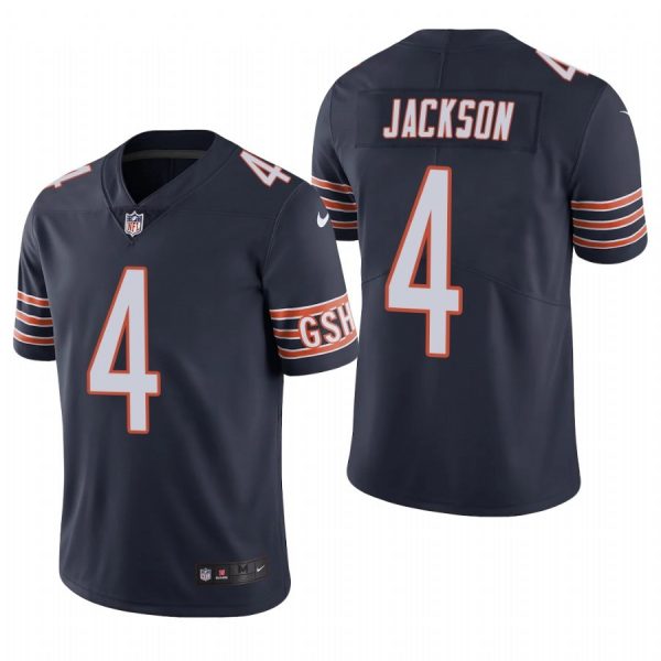 Custom Men’s #4 Eddie Jackson Chicago Bears Vapor Limited Jersey Stitched Navy