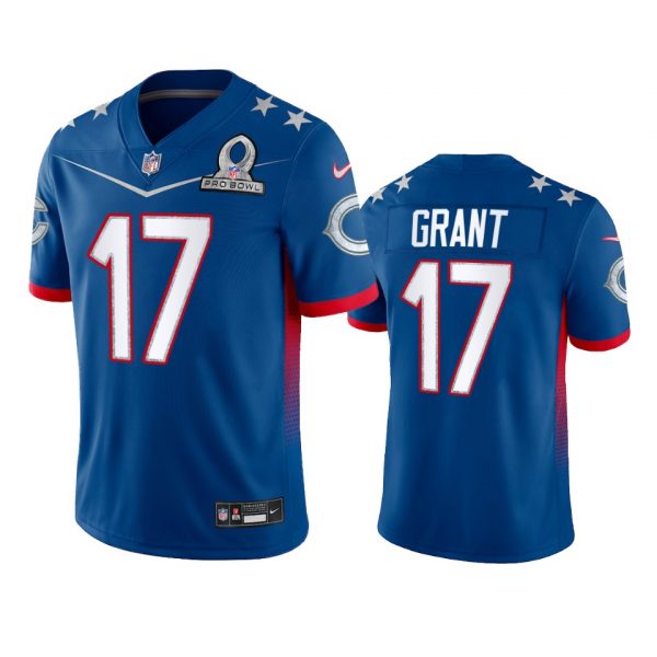Custom Men’s Jakeem Grant Chicago Bears 2022 NFC Pro Bowl Stitched Jersey Royal