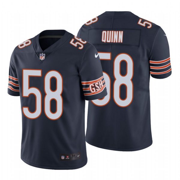 Custom Men’s #58 Robert Quinn Chicago Bears Vapor Limited Jersey Stitched Navy