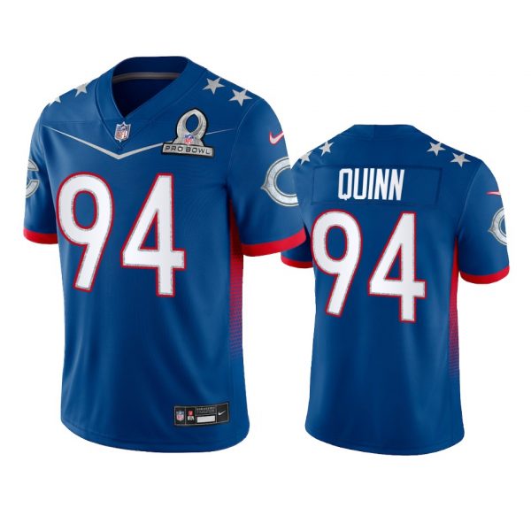 Custom Men’s Robert Quinn Chicago Bears 2022 NFC Pro Bowl Stitched Jersey Royal