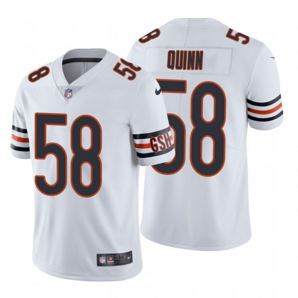 Custom Men’s #58 Robert Quinn Chicago Bears Vapor Limited Jersey Stitched White