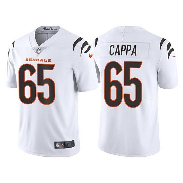 Custom Men’s Cincinnati Bengals Alex Cappa White Vapor Limited Stitched Jersey