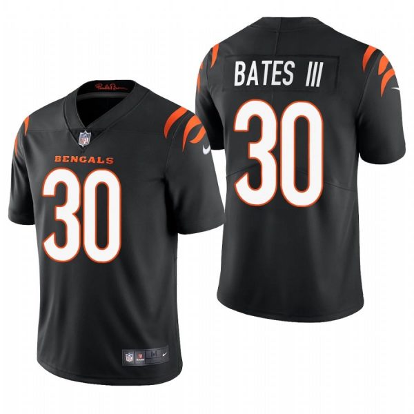 Custom Men’s #30 Jessie Bates III Cincinnati Bengals Vapor Limited Jersey Stitched 2021 Black