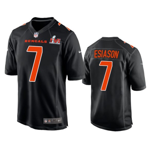 Custom Men’s Boomer Esiason Cincinnati Bengals 2022 Super Bowl LVI Black Bound Game Stitched Jersey