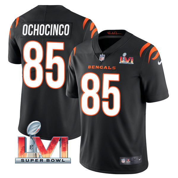 Custom Men’s Chad Johnson Cincinnati Bengals 2022 Super Bowl LVI Vapor Limited Stitched Jersey Black