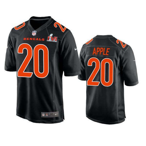 Custom Men’s Eli Apple Cincinnati Bengals 2022 Super Bowl LVI Black Bound Game Stitched Jersey