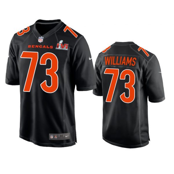 Custom Men’s Jonah Williams Cincinnati Bengals 2022 Super Bowl LVI Black Bound Game Stitched Jersey