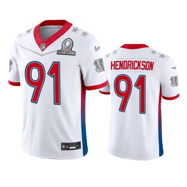 Custom Men’s Trey Hendrickson Cincinnati Bengals 2022 AFC Pro Bowl Stitched Jersey White