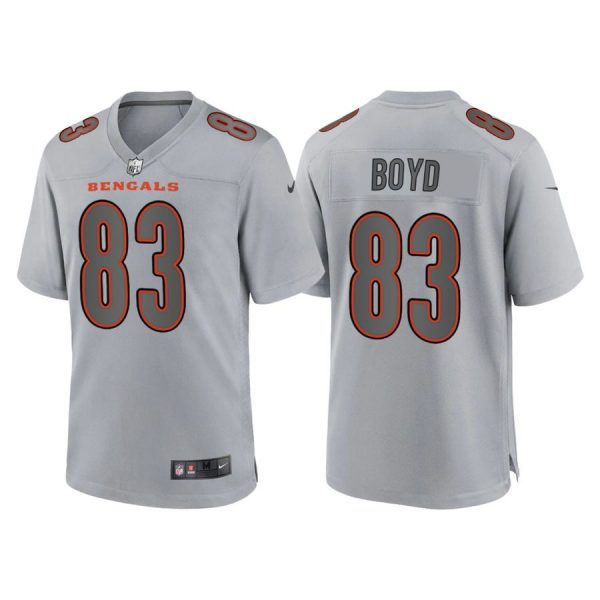 Custom Men’s Cincinnati Bengals Tyler Boyd Gray Atmosphere Fashion Stitched Jersey