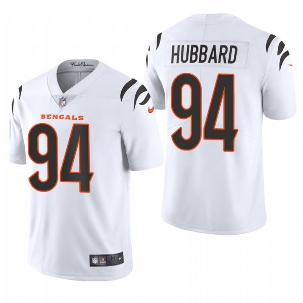 Custom Men’s #94 Sam Hubbard Cincinnati Bengals Vapor Limited Jersey Stitched 2021 White