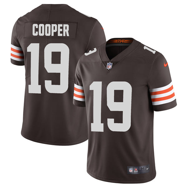 Custom Men’s Cleveland Browns Amari Cooper Brown Vapor Limited Stitched Jersey
