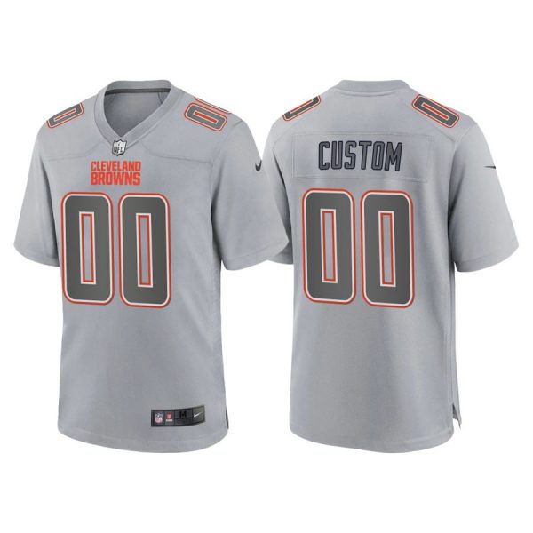 Custom Men’s Cleveland Browns Custom Gray Atmosphere Fashion Stitched Jersey