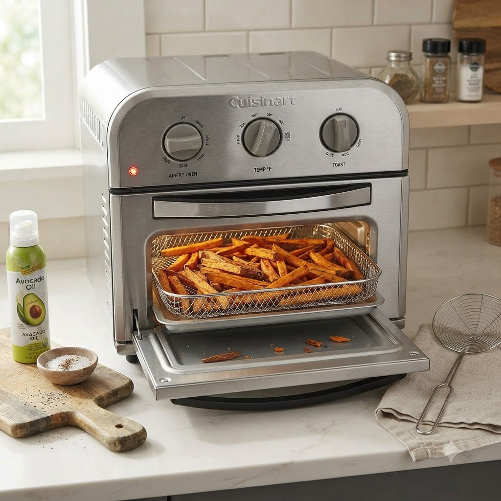 Cuisinart - Compact Air Fryer Toaster Oven - Stainless Steel Fryer with 6-in-1 Functions