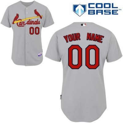 Custom customized st louis cardinals jersey grey road cool base baseball jersey