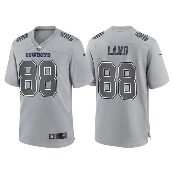 Custom Men’s Dallas Cowboys Ceedee Lamb Gray Atmosphere Fashion Stitched Jersey