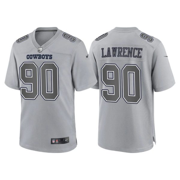 Custom Men’s Dallas Cowboys Demarcus Lawrence Gray Atmosphere Fashion Stitched Jersey