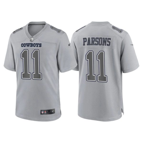 Custom Men’s Dallas Cowboys Micah Parsons Gray Atmosphere Fashion Stitched Jersey