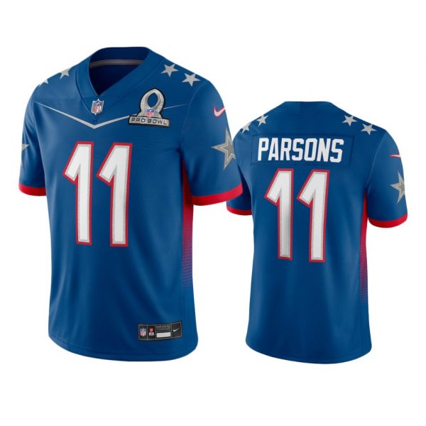 Custom Men’s Micah Parsons Dallas Cowboys 2022 NFC Pro Bowl Stitched Jersey Royal