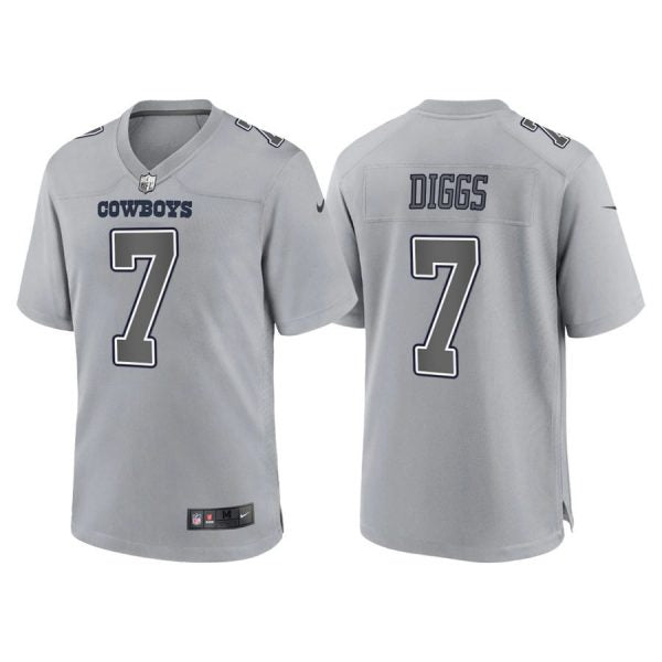 Custom Men’s Dallas Cowboys Trevon Diggs Gray Atmosphere Fashion Stitched Jersey