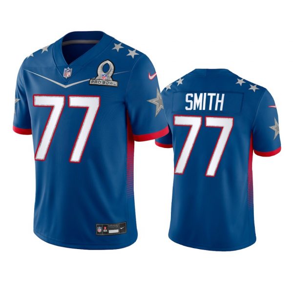 Custom Men’s Tyron Smith Dallas Cowboys 2022 NFC Pro Bowl Stitched Jersey Royal